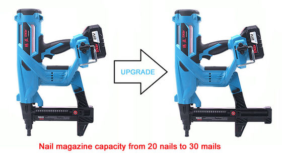 Industrial 21V 4000mAh Ni-MH Battery Electric Steel Nail Gun con design senza fili