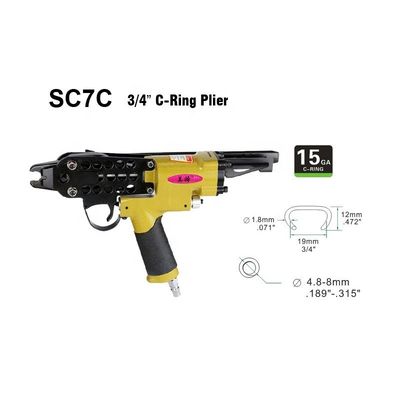 1.74kg Pneumatic SC7C 15GA 3/4'' C-Ring Plier per OEM e supporto personalizzato