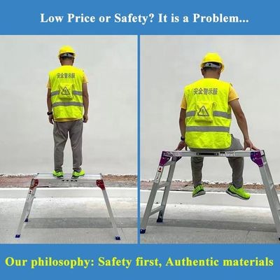 Scaffale piattaforma di lavoro pieghevole di 120 cm di altezza per lavaggio auto e arrampicata domestica