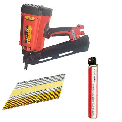 Nailer 9021 a 21 gradi con cartuccia di gas e 75 Nail Magazine