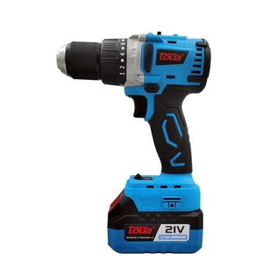 Foratore elettrico senza fili da 21 V ad alta potenza con batteria al litio da 4,0 Ah e motore senza spazzole