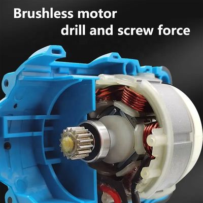 Foratore elettrico senza fili da 21 V ad alta potenza con batteria al litio da 4,0 Ah e motore senza spazzole