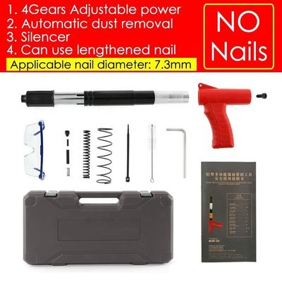 Strumento di fissaggio a mano portatile blu Mini Power Nail Gun con forza regolabile