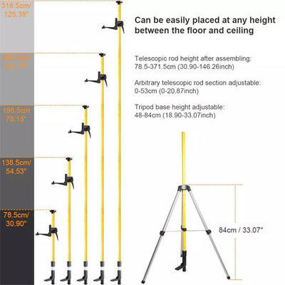 Precisione ±1 mm/5m 3M Trepiede elevato per laser rotativo