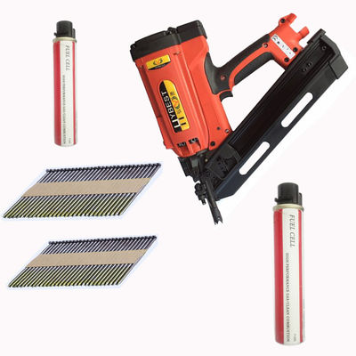 378*374*110mm 30-34 gradi Kit di chiodo senza fili a gas per la lunghezza massima del chiodo 3 1/2 pollici