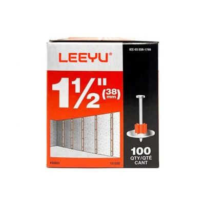 Galvanizzato 1-1 / 2 pollici. / 38mm Drive Pin con lavatrice 100-Pack punto taglio punto punto affilato