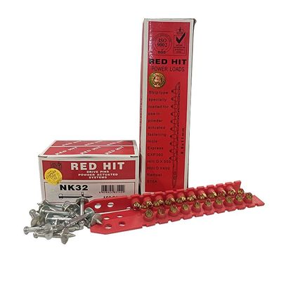 Manica liscia Concreto Chiodi in acciaio NK Pini di guida NK32 Fasciatori RED HIT Chiodi da tiro