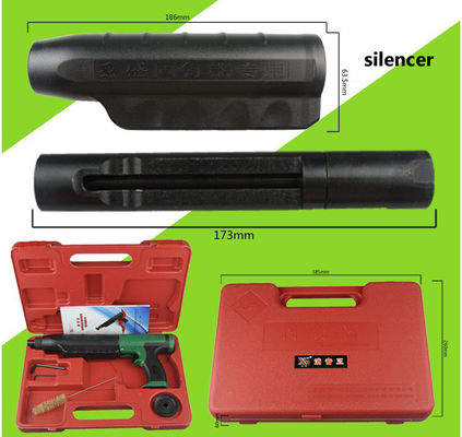 Silent Black Green Powder Nail Gun con capacità di 2,2 kg e funzione di riduzione del rumore
