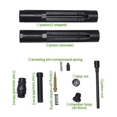 335mm Black Nail Gun e accessori per chiodi a pistone indiretto a bassa velocità