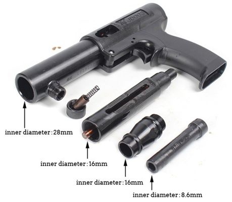 335mm Black Nail Gun e accessori per chiodi a pistone indiretto a bassa velocità