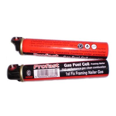 1000 colpi Qty propano Nailer Gas Fuel Cell con 38g/75ml Capacità e Disegno personalizzato