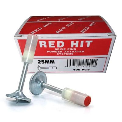 Manica liscia Testa piatta Chiodi in acciaio per il colpo di cemento soffitto 27mm lunghezza