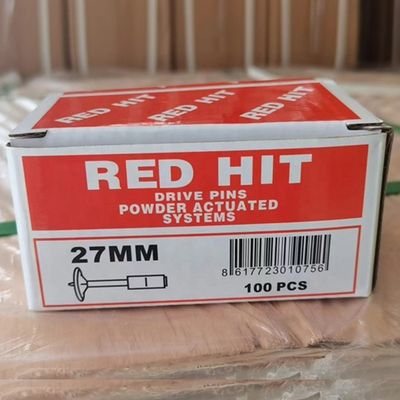 100pcs pacchetto di RED HIT piccoli fissaggi per soffitti chiodi rotondi per mini-pistola da chiodo per soffitti