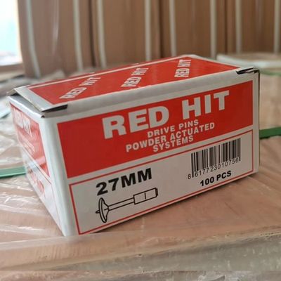 100pcs pacchetto di RED HIT piccoli fissaggi per soffitti chiodi rotondi per mini-pistola da chiodo per soffitti