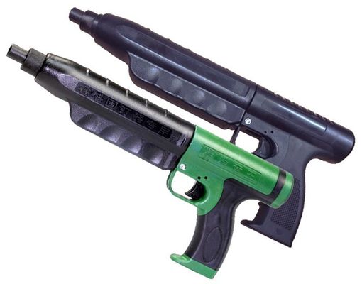 Dispositivo di tiro a scatto automatico in metallo Dispositivo di fissaggio a chiodi in verde e nero