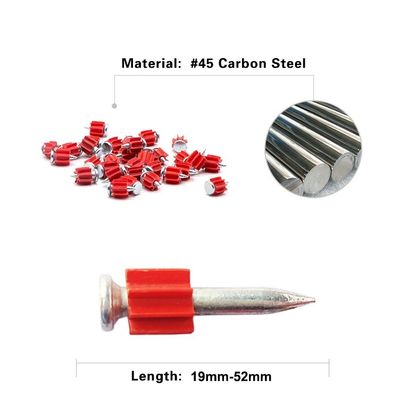 Rivestimenti in PVC rosso Punte in acciaio per finestre in lega di alluminio Lunghezza 16-76 mm