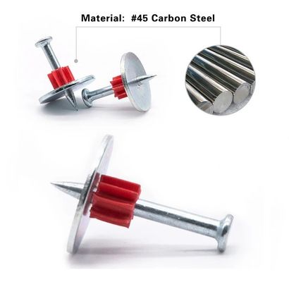 Pini a testa piatta PDW per 301/301T Pistola da sparo per chiodi 25mm Acciaio Lavatrice di chiodi incluso