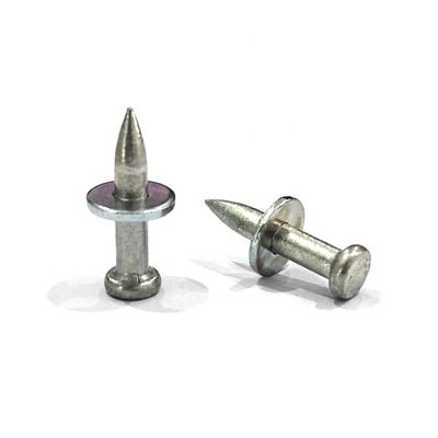 Fendino liscio 3,5 mm Elettro Galvanizzato Martello Drive Pin per 20 mm di fissaggio del calcestruzzo