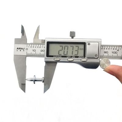 Fendino liscio 3,5 mm Elettro Galvanizzato Martello Drive Pin per 20 mm di fissaggio del calcestruzzo