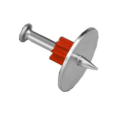 Materiale da costruzione di costruzione fissaggio di pin PDW ad alta velocità chiodi in acciaio di cemento con lavastoviglie in acciaio da 25 mm Standard ISO