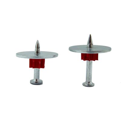 Materiale da costruzione di costruzione fissaggio di pin PDW ad alta velocità chiodi in acciaio di cemento con lavastoviglie in acciaio da 25 mm Standard ISO
