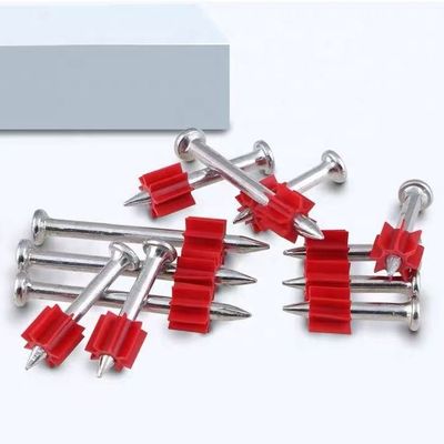 Diametro della testa generale Chiodi da tiro in argento galvanizzati con lavatrice di gomma rossa 100 pezzi PACK