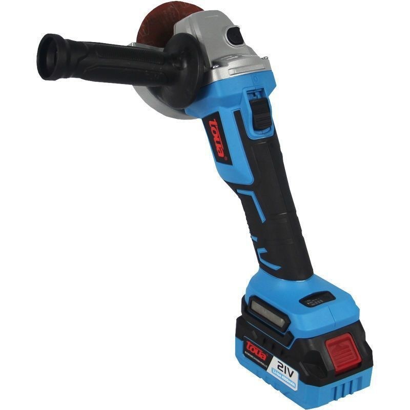 Velocità massima del motore 8500 giri al minuto Grinder per angoli senza spazzole ricaricabile da 21 V per taglio e lucidatura