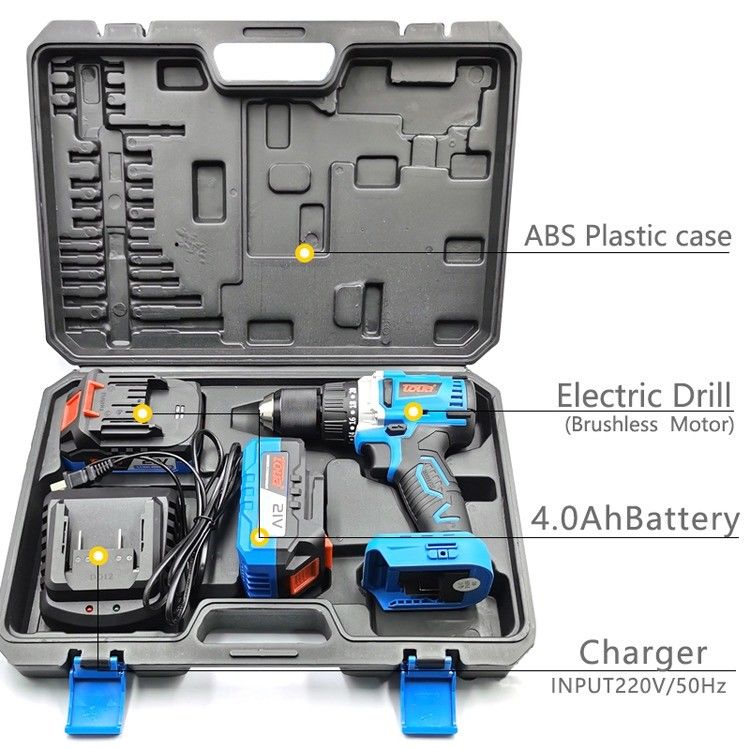 2pcs 4.0Ah Batteria Foratura elettrica senza fili per perforare velocemente