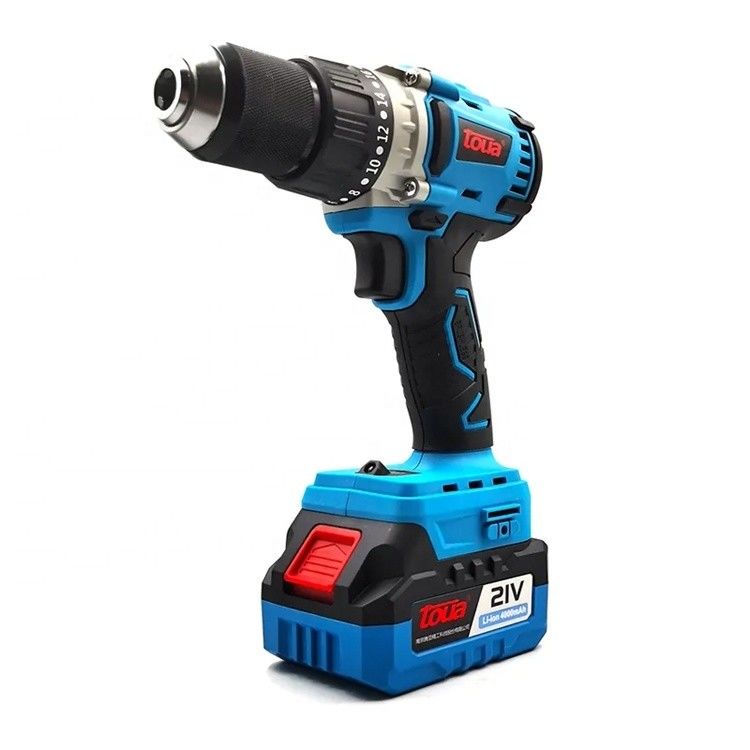 Foratore elettrico senza fili da 21 V ad alta potenza con batteria al litio da 4,0 Ah e motore senza spazzole