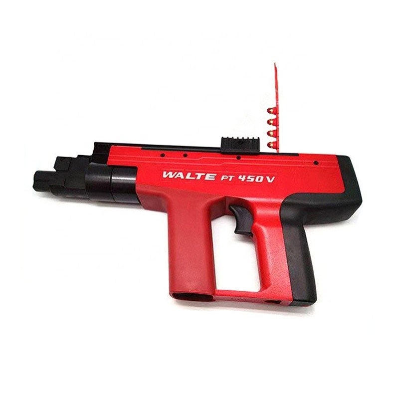 PT-450V Pistola da chiodo a polvere con lunghezza di 355 mm e lunghezza massima di chiodo 3 1/2 pollici