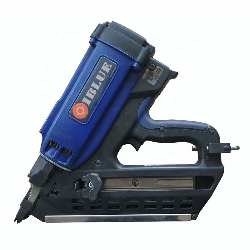 Batteria agli ioni di litio 7.4V 1.2Ah Nailer senza fili a telaio 34 gradi Gas Nail Gun 50-90mm