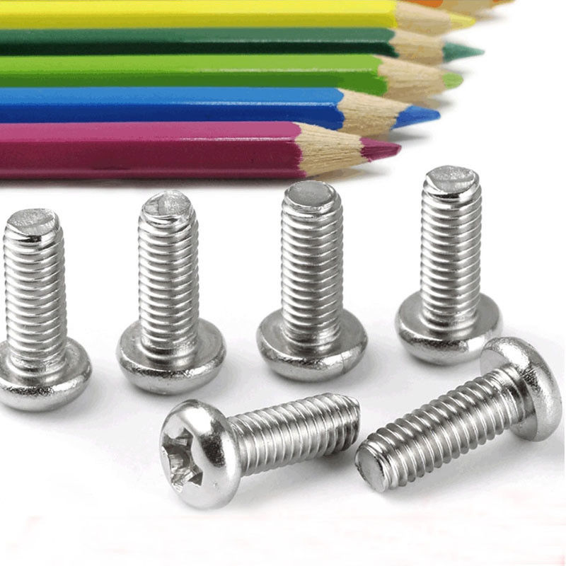 ISO Standard ZINC Finish Alta quantità di acciaio inossidabile 304 Croce testa rotonda Pan Cutting Machine vite