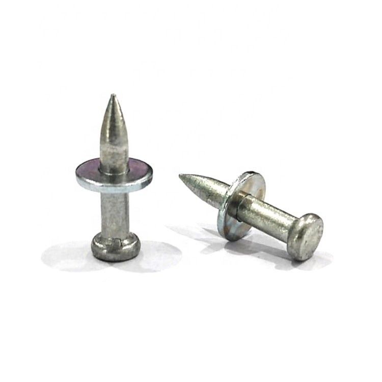 Fendino liscio 3,5 mm Elettro Galvanizzato Martello Drive Pin per 20 mm di fissaggio del calcestruzzo