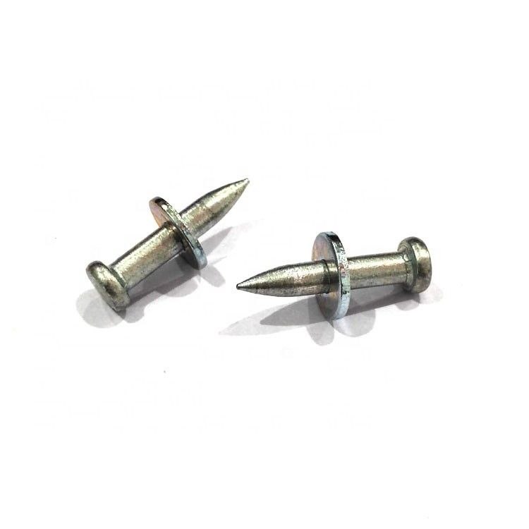 6.2mm diametro della testa. martello in acciaio corona d'argento chiodi di calcestruzzo con finitura galvanizzata e lavatrice