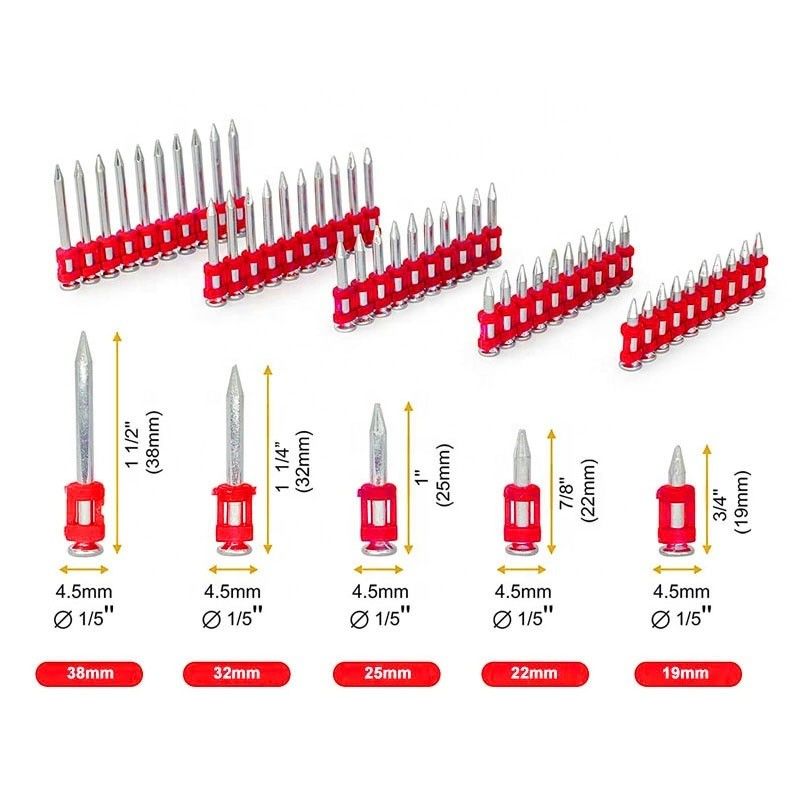 2.7-3.0mm diametro del bastone Collated Gas Drive Pins per nastri di calcestruzzo pesante-duty