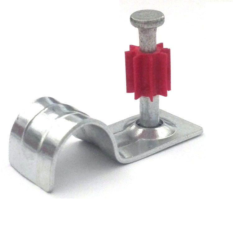 7.6mm Diametro della testa pin clip chiodo un buco cinghia di condotto per il fissaggio sicuro al calcestruzzo